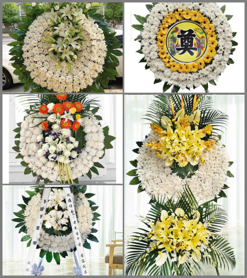 广东广州市从化区城郊街道左村村花圈速递